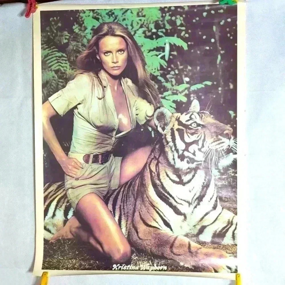 Other - 1977 78 Kristina Wayborn model with tiger original poster